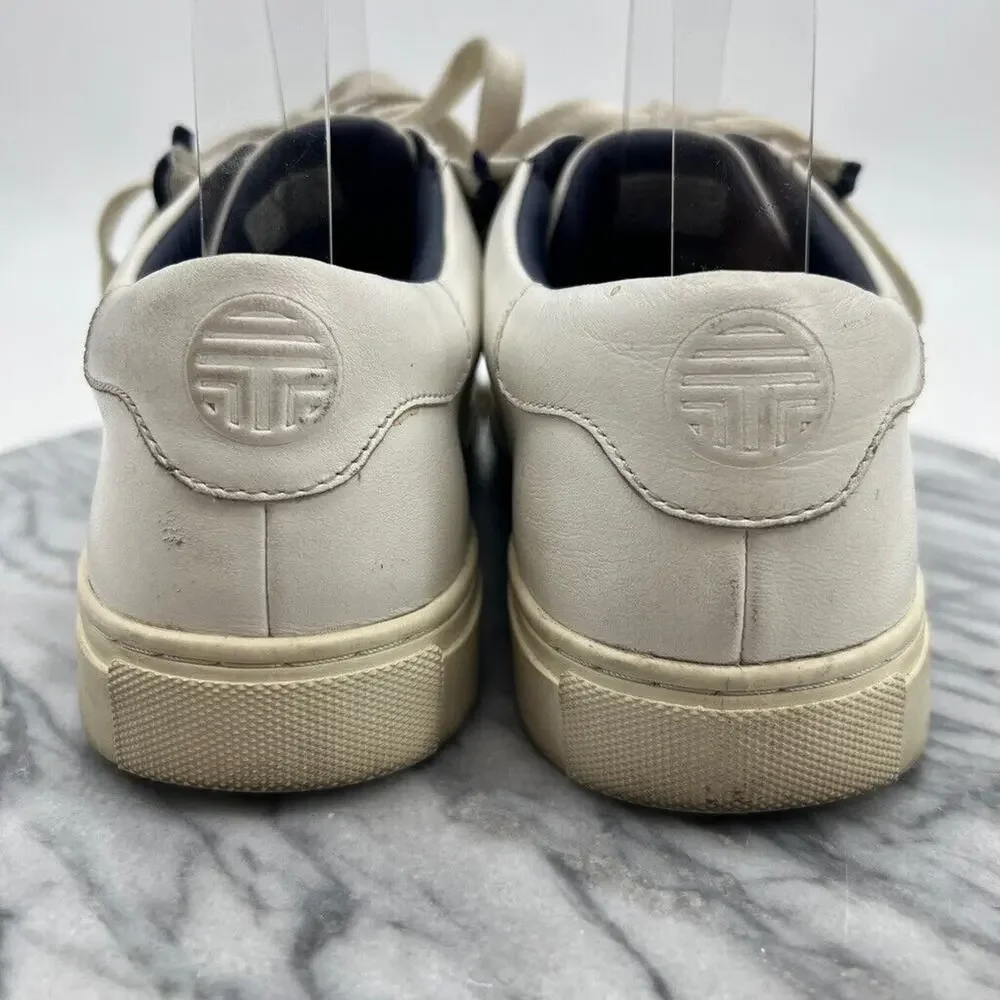Tory Burch Sport Womens 8.5 Sneakers White Leather Ruffle Casual Shoes 36558